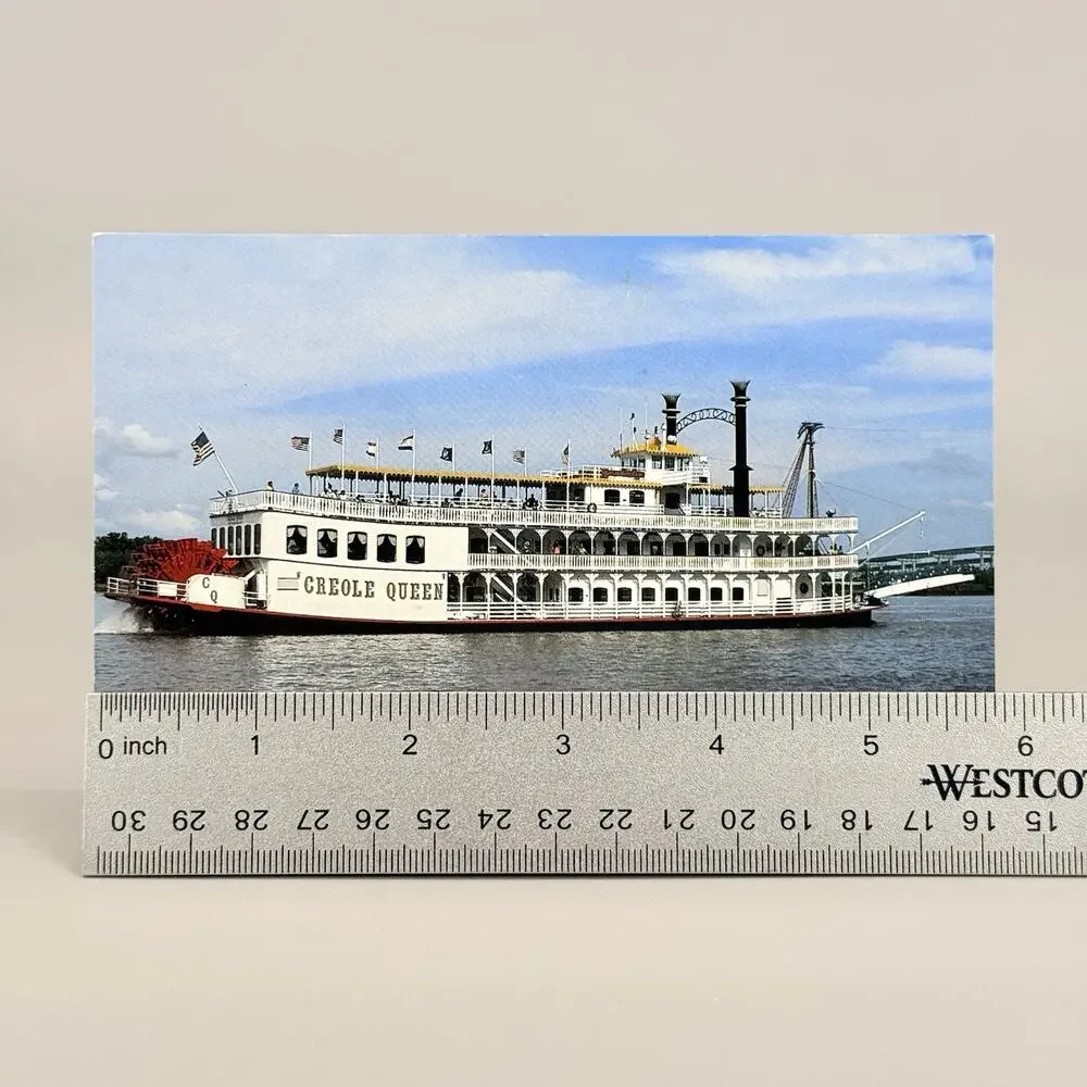 The Creole Queen at New Orleans Louisiana Vintage Blank Unused Postcard